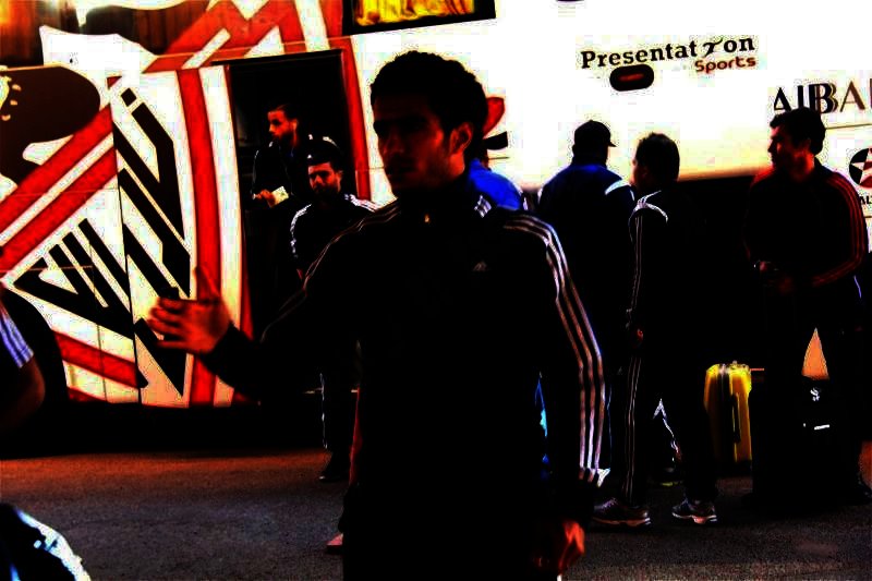 وصول أتوبيس الزمالك ملعب بتروسبورت لخوض مباراة الاتحاد (تصوير: سارة عبدالباقي)