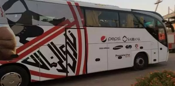 اخبار الزمالك - محضر فى شرطة العجوزة بعد تحطيم اتوبيس الزمالك  والقبض علي  المعتدين 