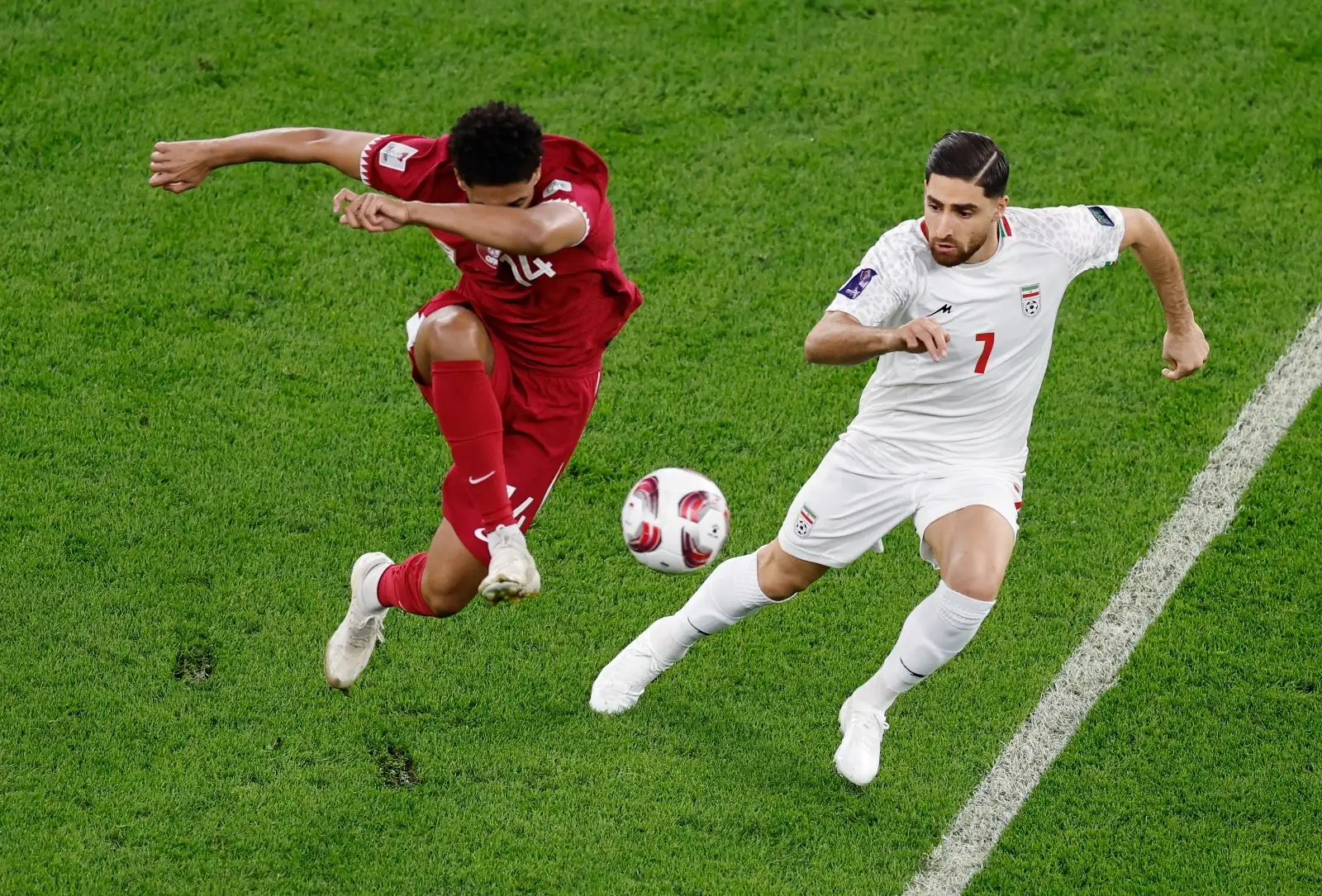 قطر تتأهل لمواجهة الاردن فى نهائي أمم أسيا بعد فوز تاريخي على إيران بعد  مبا